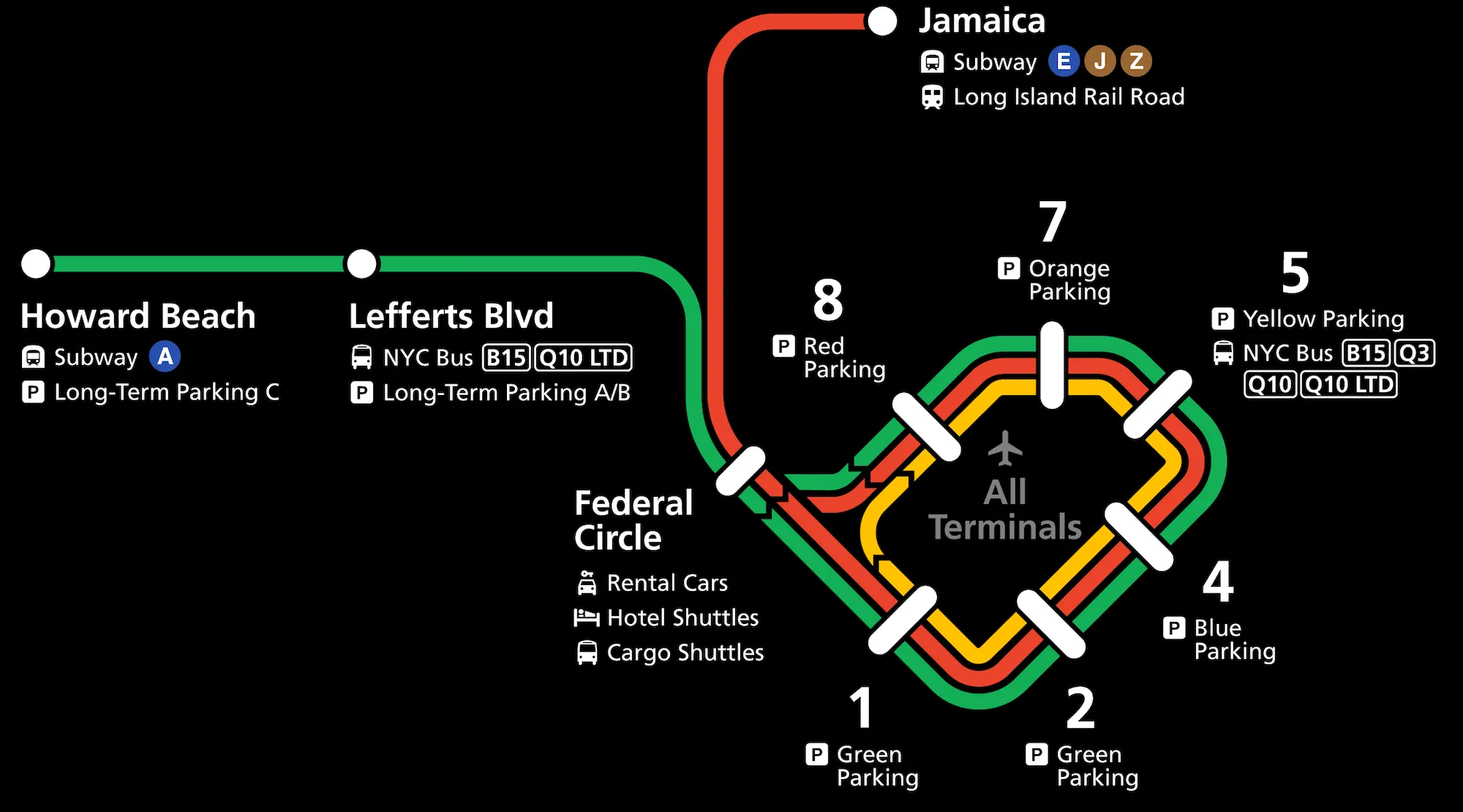 JFK AirTrain master map A